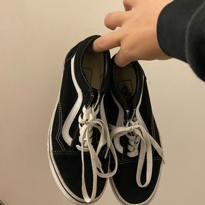 Retro black and white vans